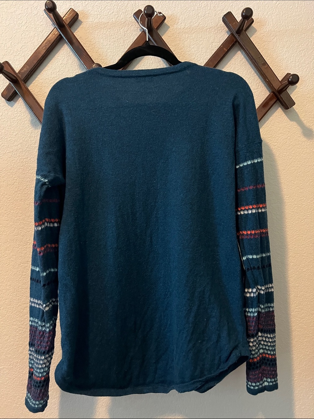 Smartwool Long Sleeve Boho Blue Top Medium - Picture 4 of 5